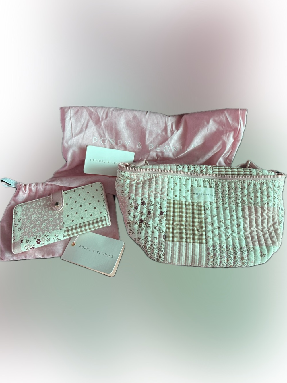 Poppy & Peonies Sidekick Patchwork & Patchwork Wallet